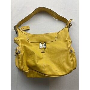 Vintage ROSETTI Hobo Satchel Shoulder Bag Purse Handbag Yellow Faux Leather Y2K